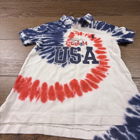 Polo Ralph Lauren Team USA Boys Polo Shirt Size 6, Tie-Dye Olympic 2020 - Picture 2 of 10